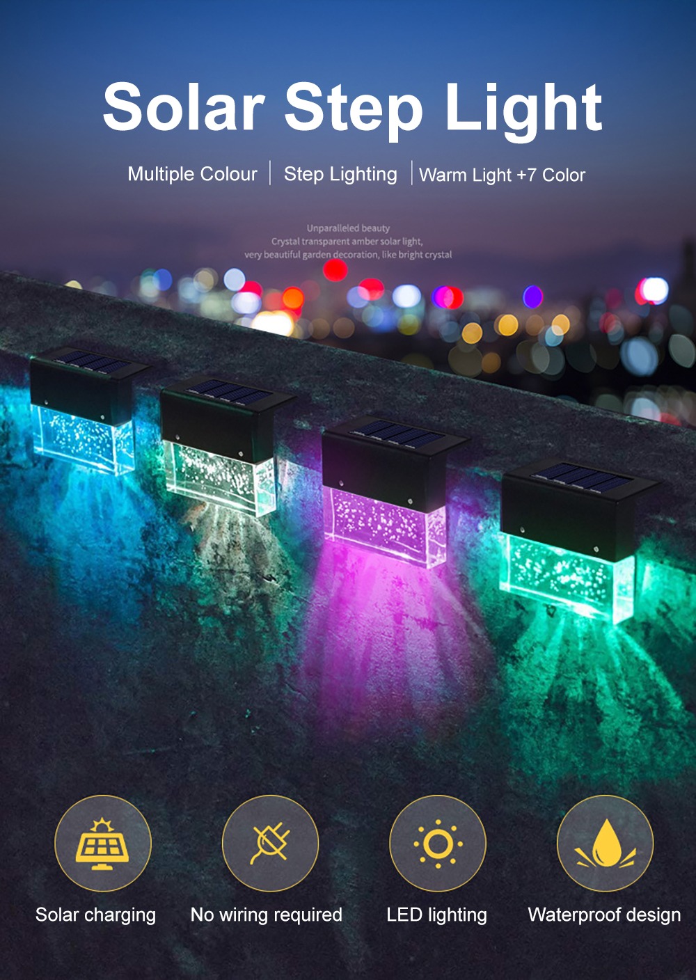 Waterproof RGB LED Solar Light